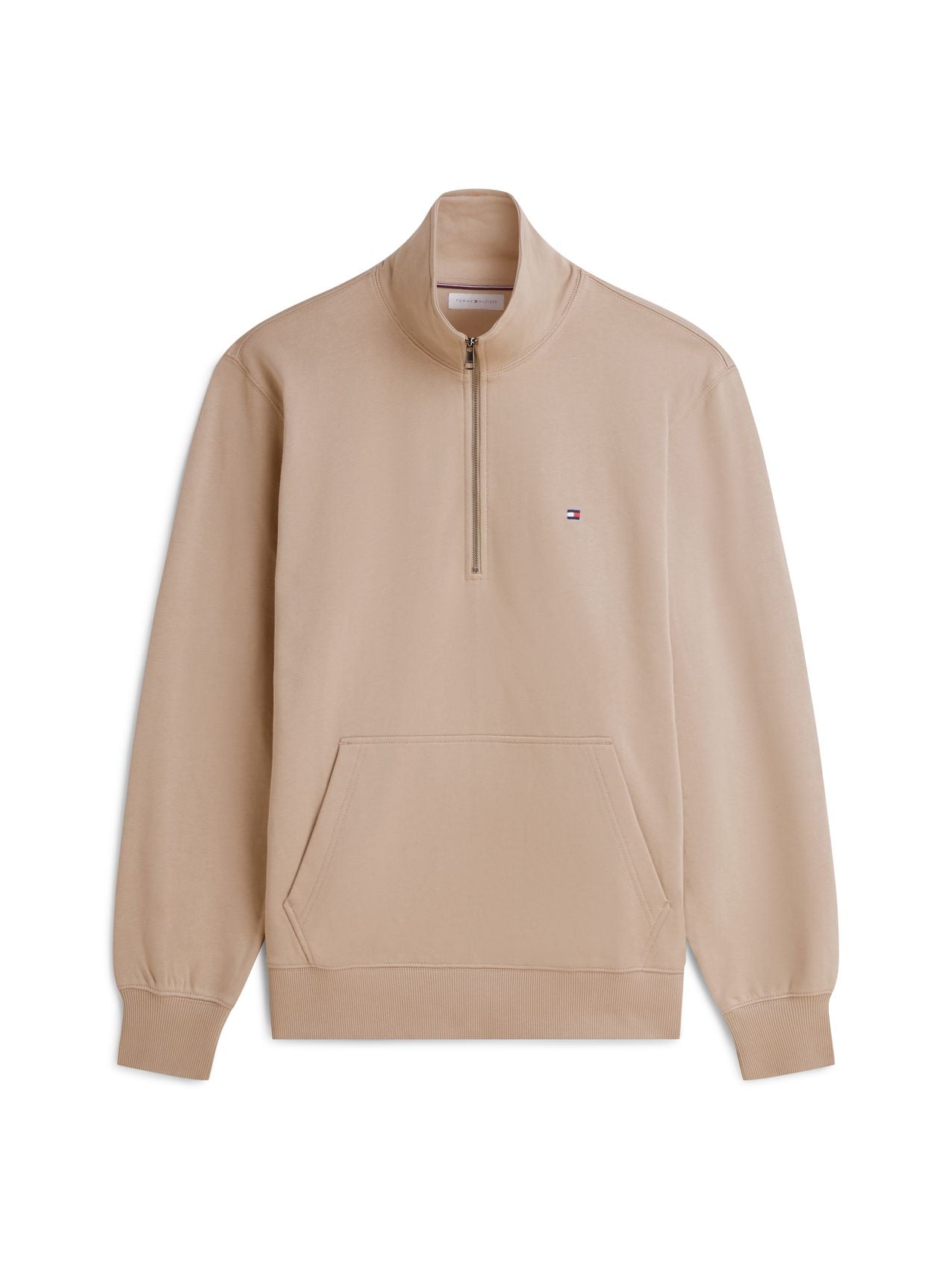 TOMMY HILFIGER Sweatshirt mit Viertelreißverschluss und Stickerei
