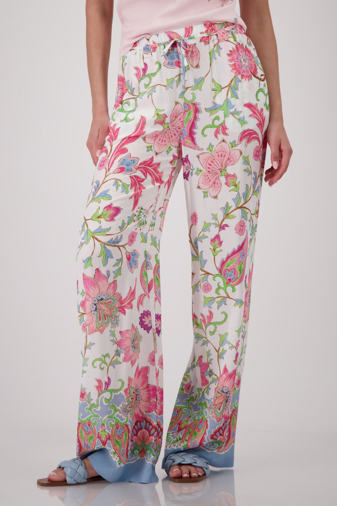 MONARI Hose, champagne beige gemustert