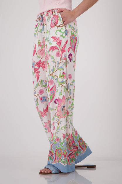 MONARI Hose, champagne beige gemustert