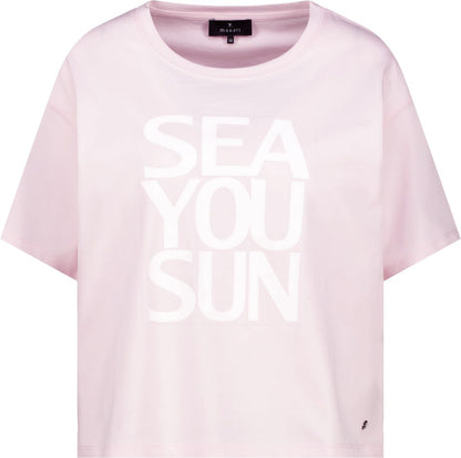 MONARI T-Shirt mit „Sea you sun“-Schriftzug