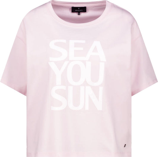 T-Shirt mit „Sea you sun“-Schriftzug