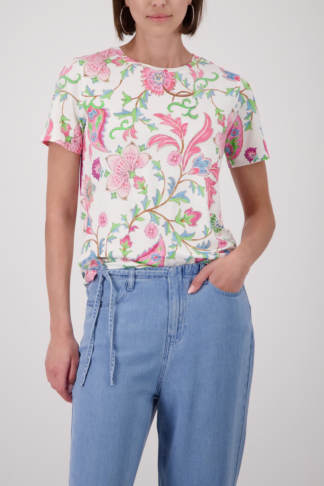 MONARI T-Shirt mit Blumenmuster