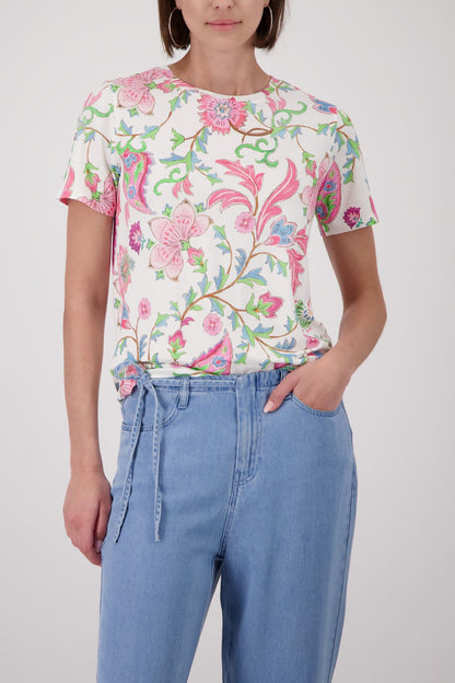 MONARI T-Shirt mit Blumenmuster
