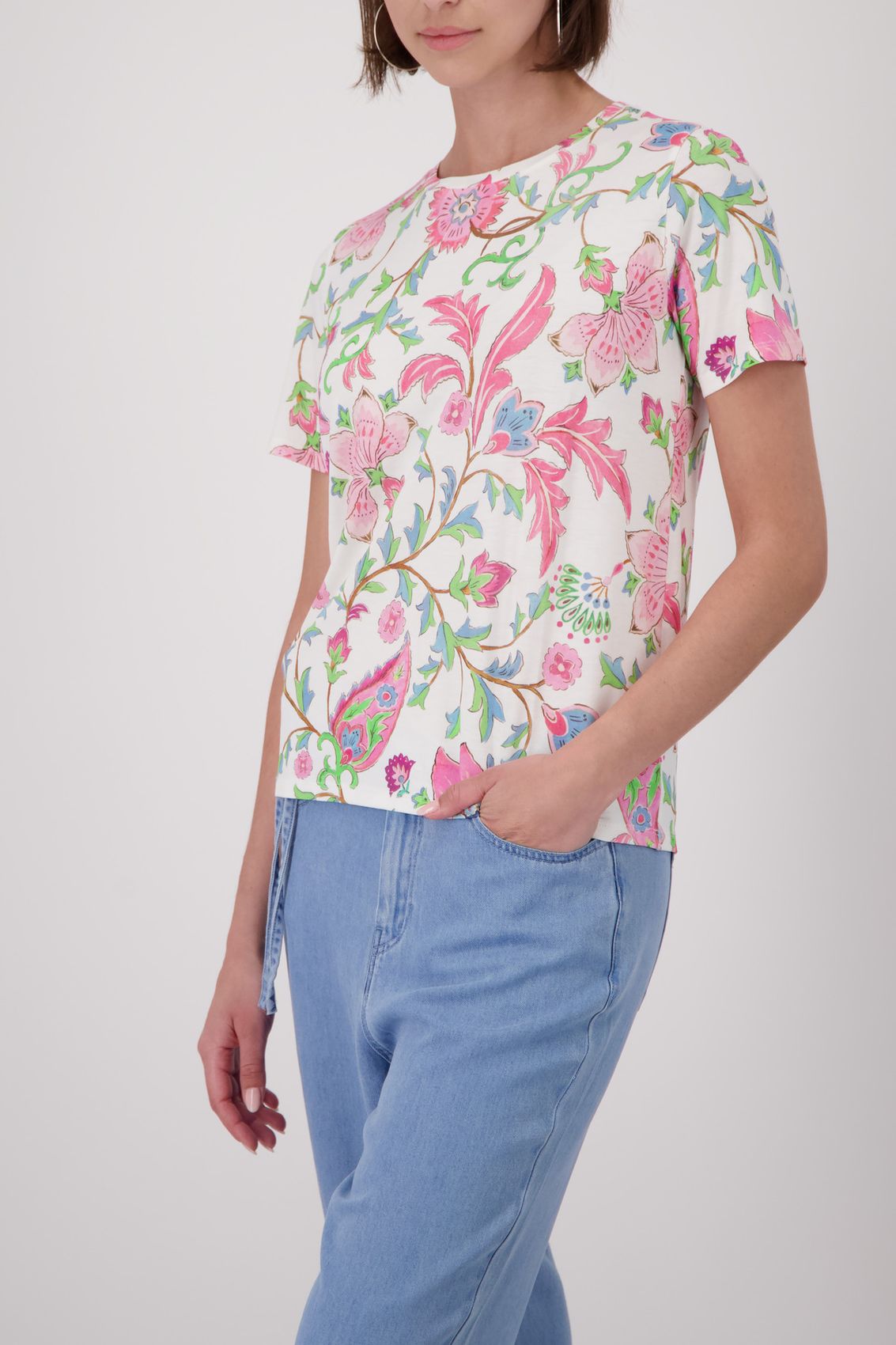 MONARI T-Shirt mit Blumenmuster
