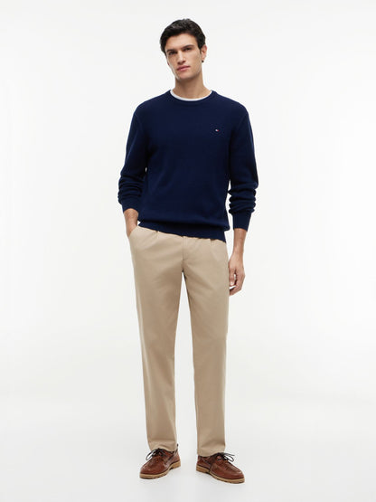 TOMMY HILFIGER Strukturierter Pullover mit Stickerei