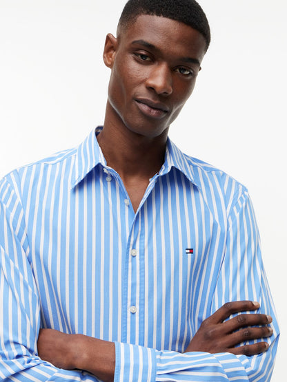 TOMMY HILFIGER FLEX POPLIN SEASONAL STRIPE SHT