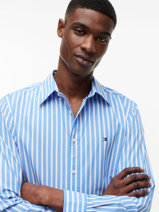 TOMMY HILFIGER FLEX POPLIN SEASONAL STRIPE SHT