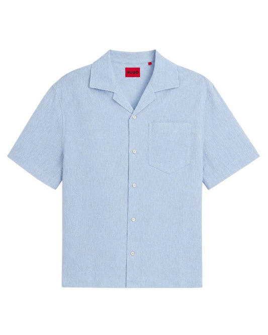 HUGO BOSS Oversized Hemd aus strukturierter Baumwolle