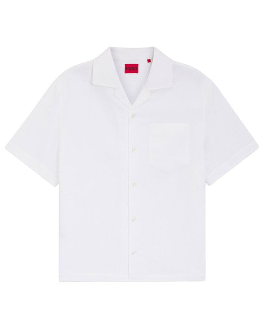 HUGO BOSS Oversized Hemd aus strukturierter Baumwolle