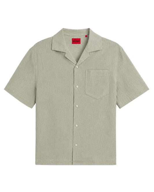 HUGO BOSS Oversized Hemd aus strukturierter Baumwolle