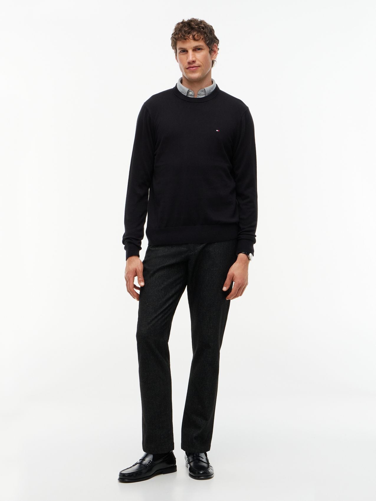 TOMMY HILFIGER PIMA ORG CTN CASHMERE CREW NECK