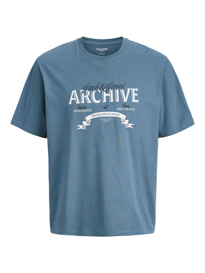JACK & JONES JJEDOVER DENIM TEE SS O-NECK SN PLS Default Title