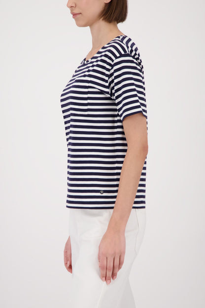 MONARI Gestreiftes T-Shirt mit Brusttasche
