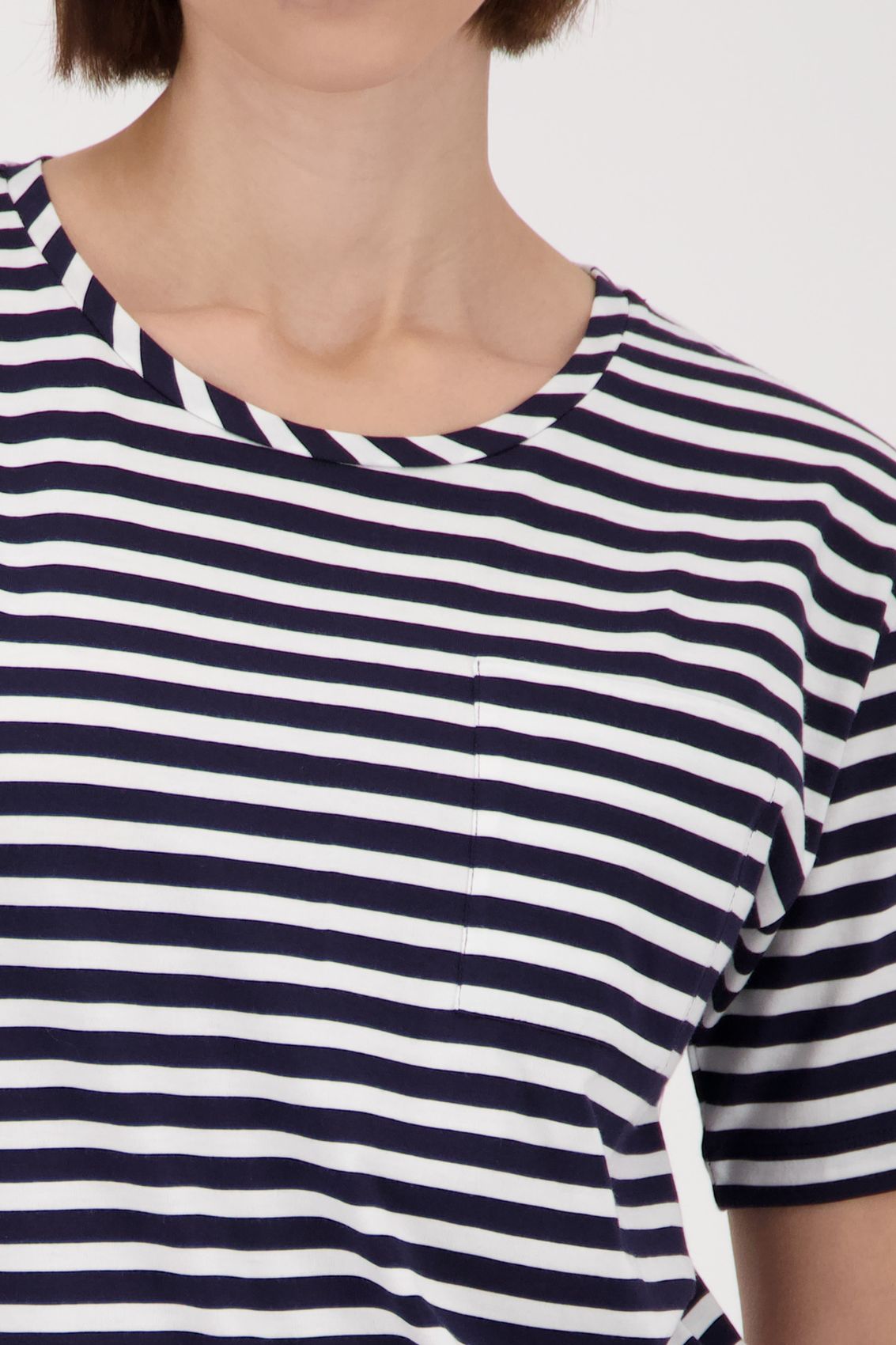 MONARI Gestreiftes T-Shirt mit Brusttasche
