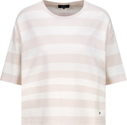MONARI Sweatshirt, champagne beige ringel