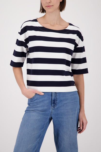 MONARI Sweatshirt, marine ringel