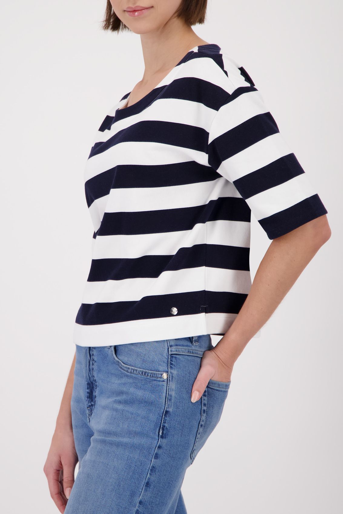 MONARI Sweatshirt, marine ringel