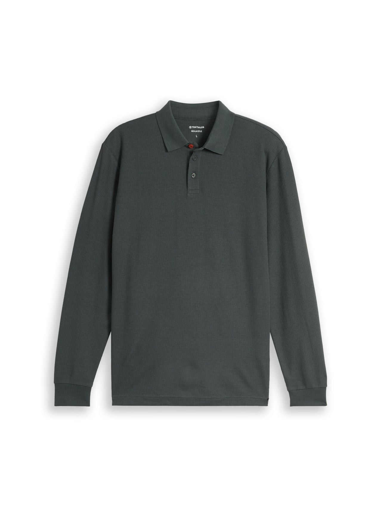 TOM TAILOR Langarm Poloshirt mit Waffelstruktur XXXL