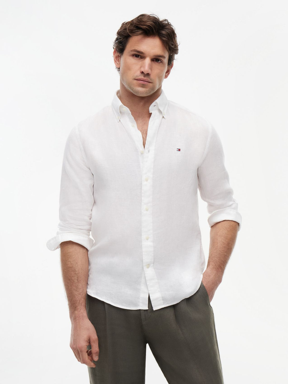 TOMMY HILFIGER PIGMENT DYED LI SOLID RF SHIRT