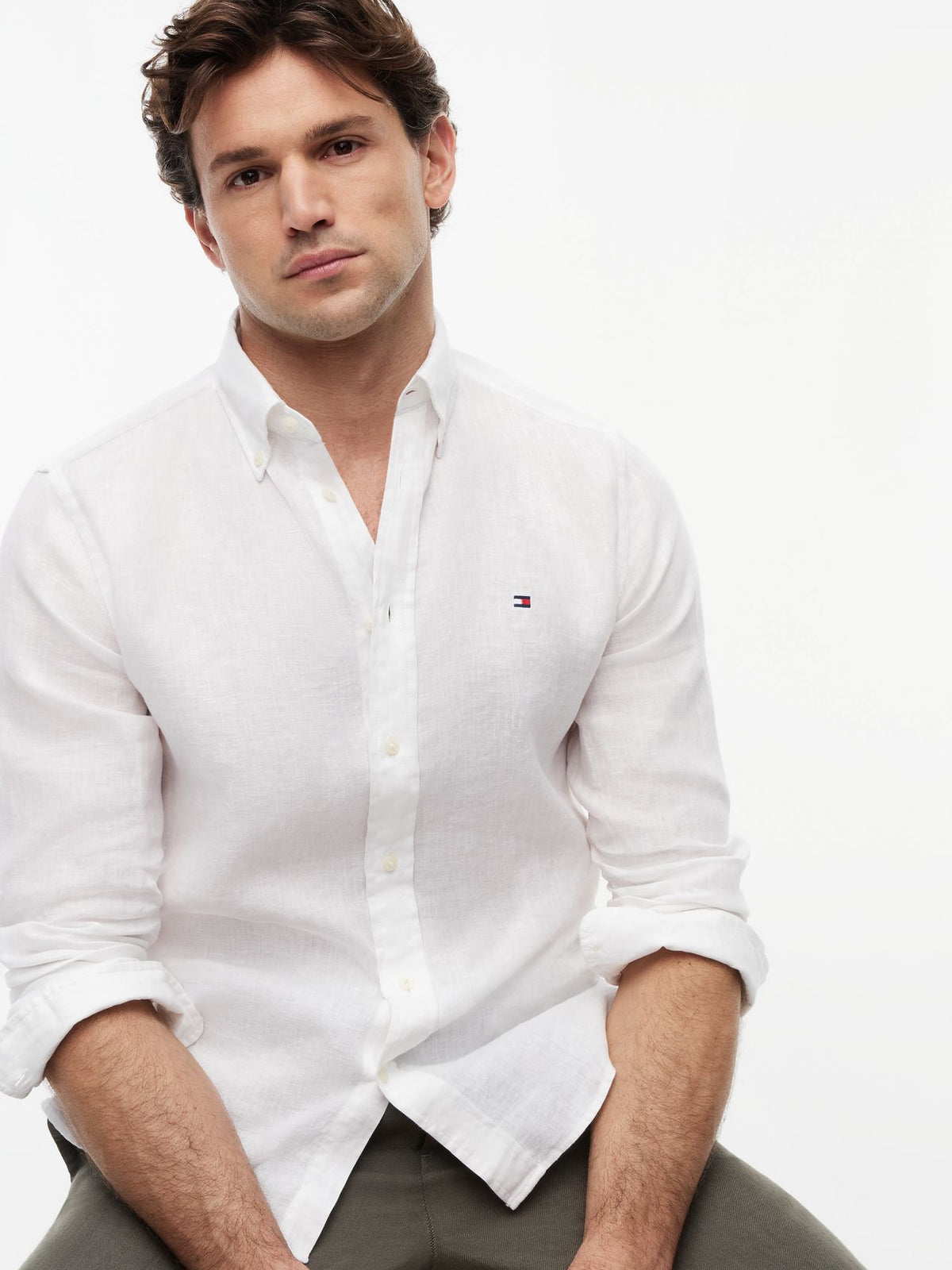 TOMMY HILFIGER PIGMENT DYED LI SOLID RF SHIRT