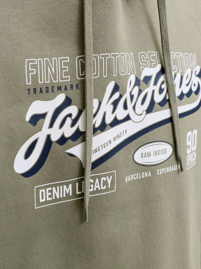 JACK & JONES JJELOGO SWEAT HOOD 2 COL AW26 SN PLS