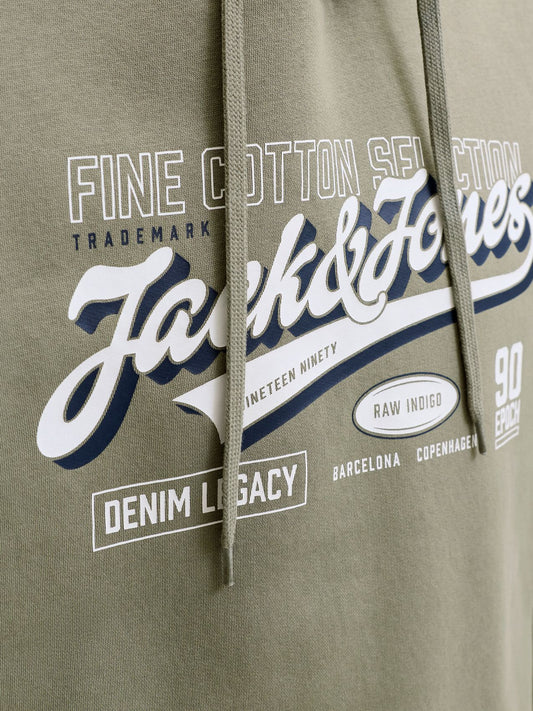 JACK & JONES JJELOGO SWEAT HOOD 2 COL AW26 SN PLS