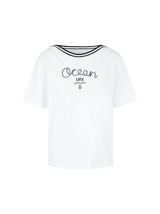 MARC CAIN T-Shirt mit maritimem Print 36