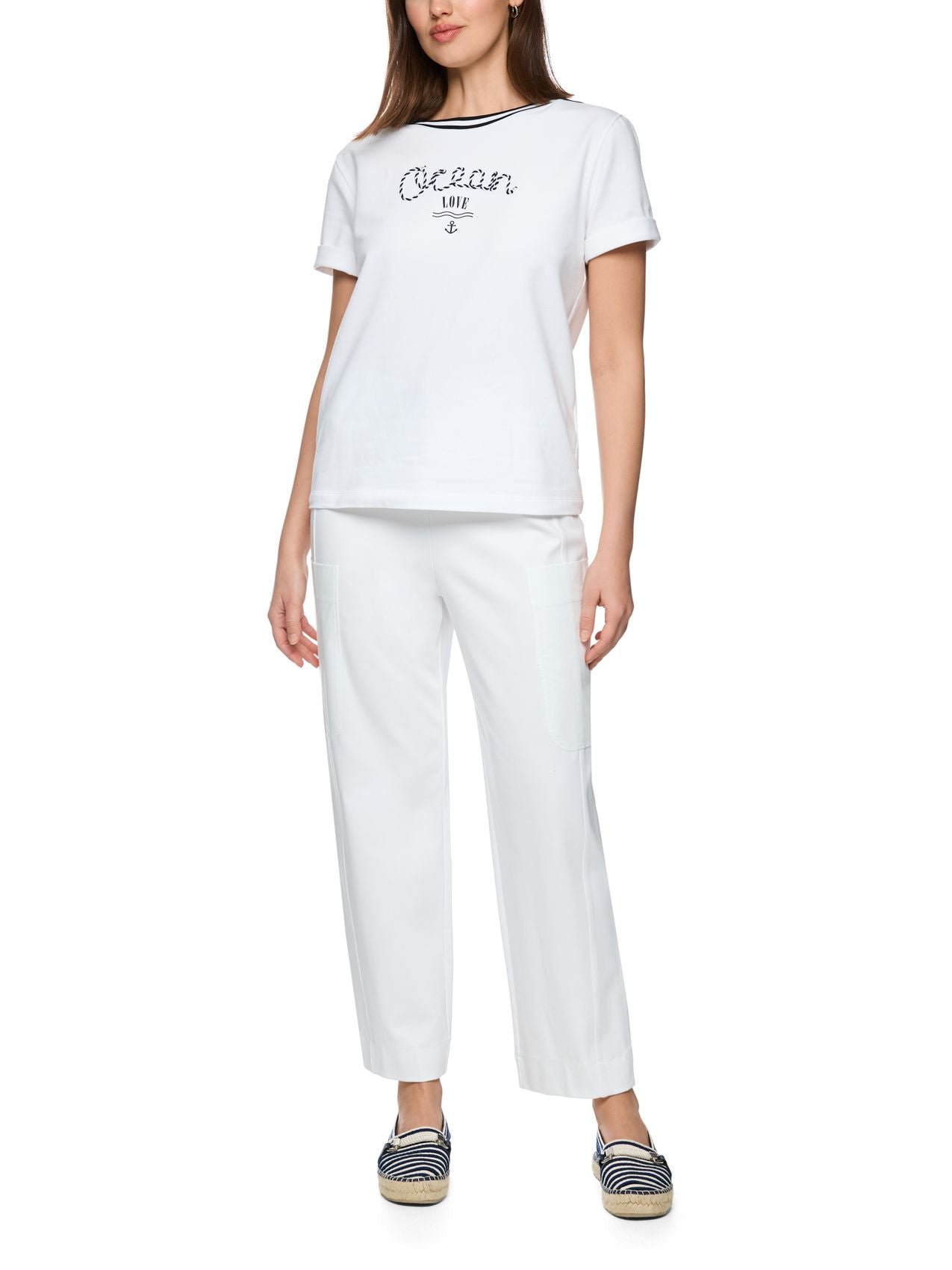 MARC CAIN T-Shirt mit maritimem Print