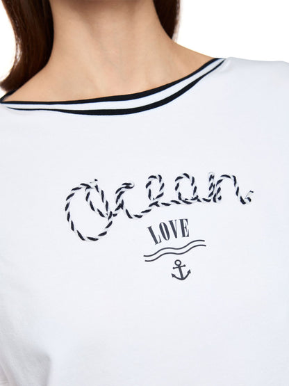 MARC CAIN T-Shirt mit maritimem Print