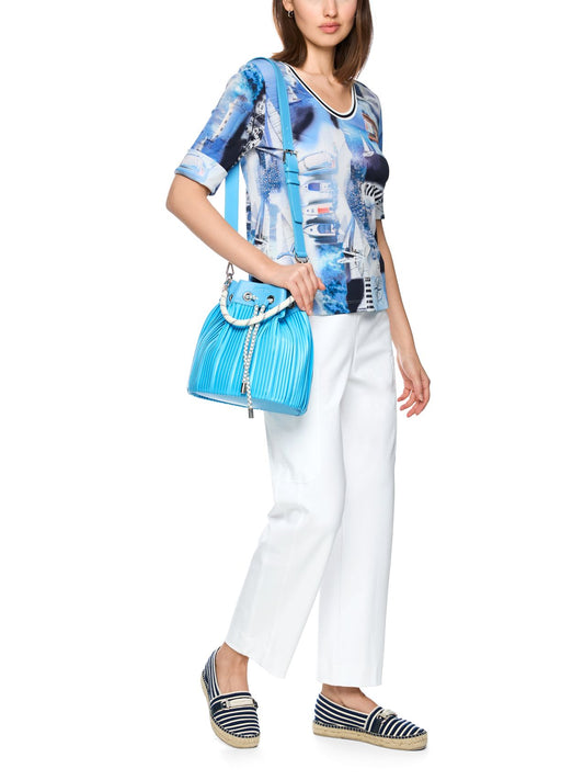 MARC CAIN T-Shirt mit maritimem Print