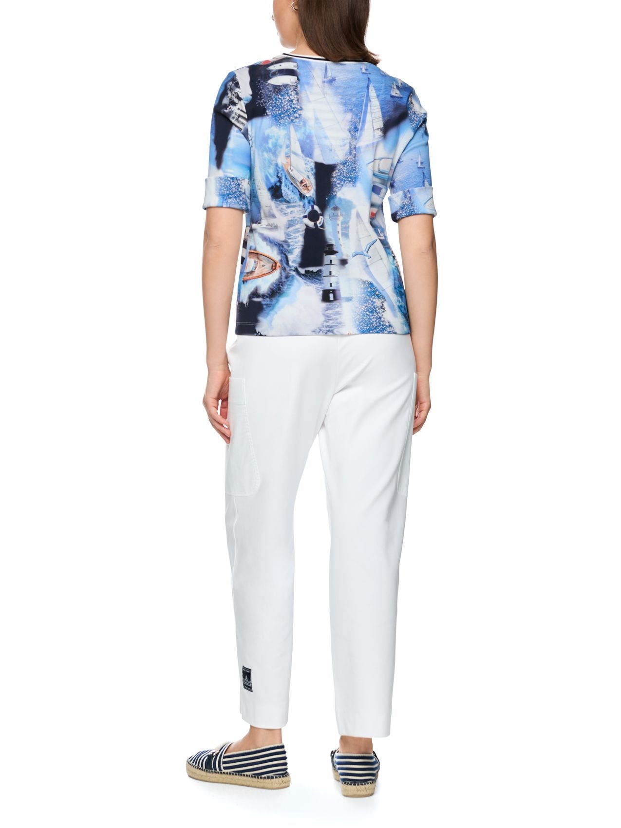 MARC CAIN T-Shirt mit maritimem Print