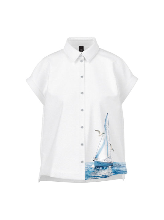 MARC CAIN Bluse mit maritimem Print