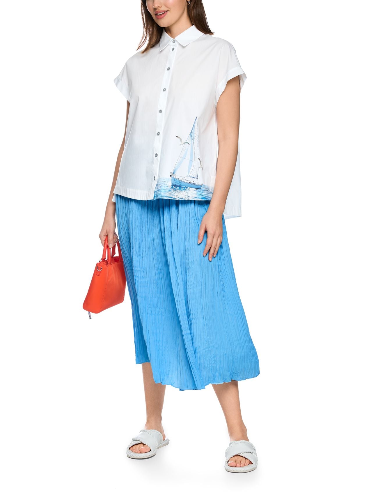 Bluse mit maritimem Print