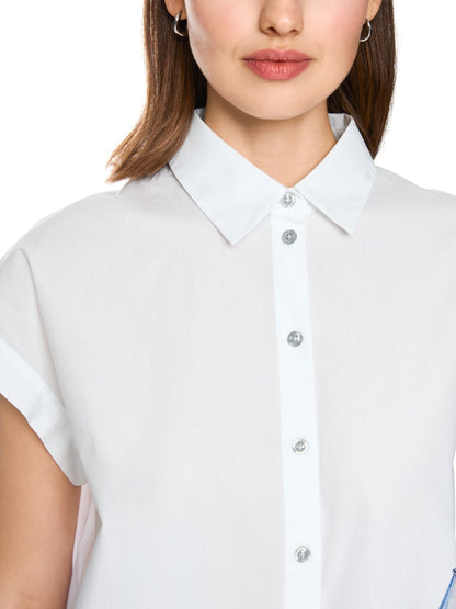 Bluse mit maritimem Print