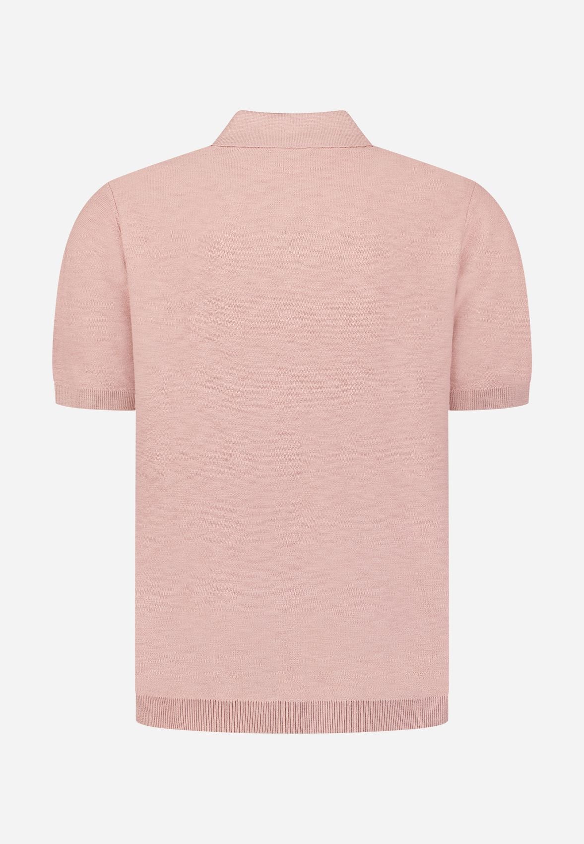 NO EXCESS Pullover Short Sleeve V-Polo Slub