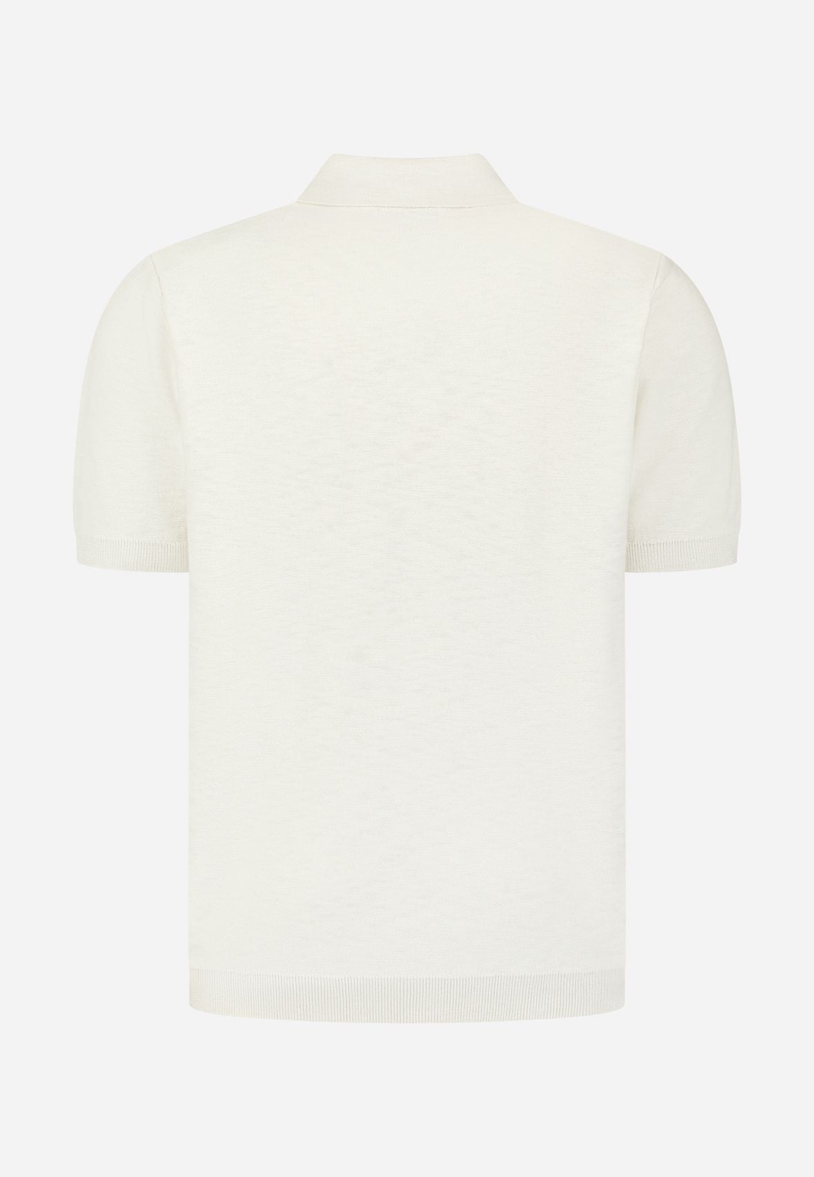 NO EXCESS Pullover Short Sleeve V-Polo Slub