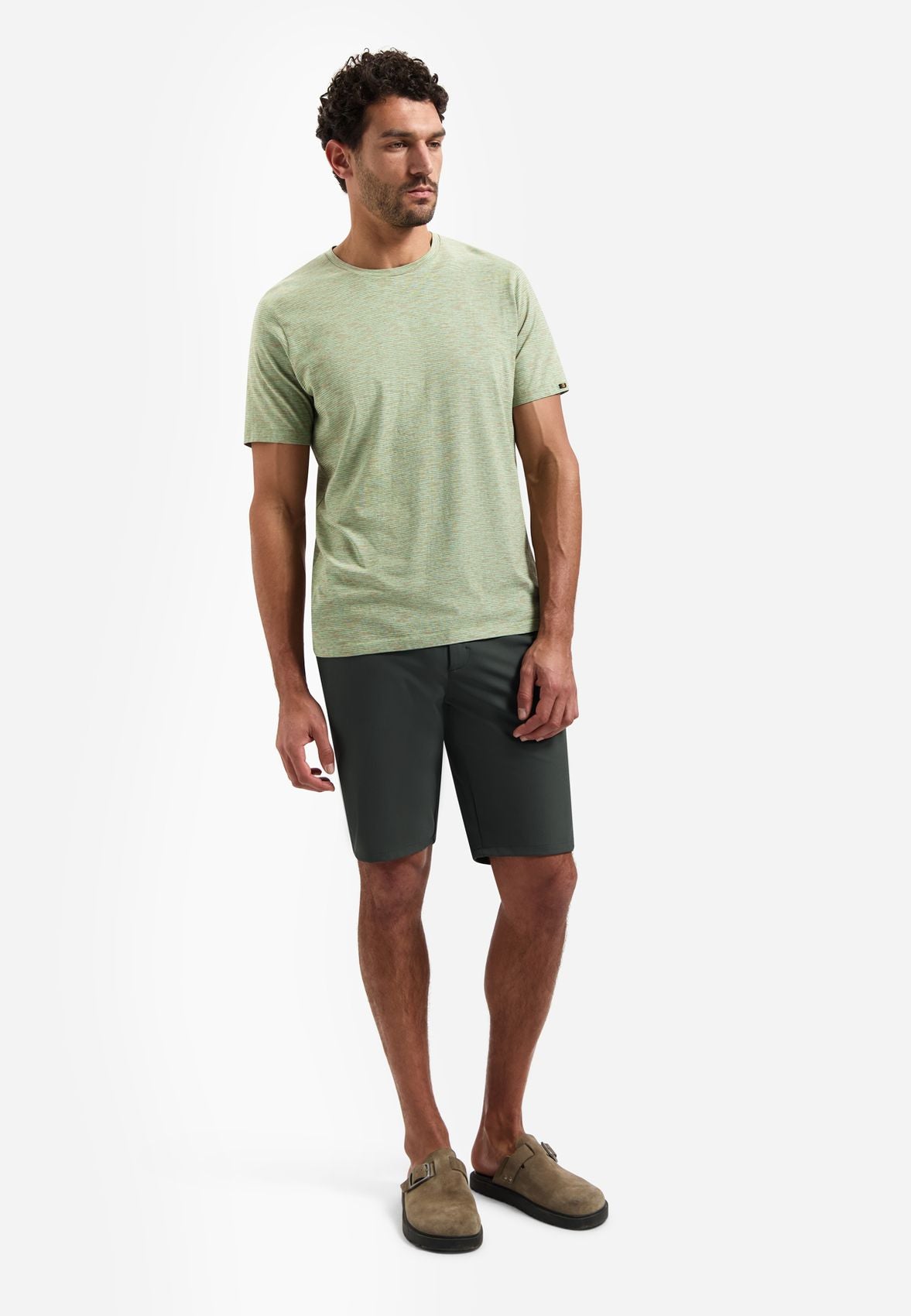 NO EXCESS T-Shirt Crewneck Space Dyed Stripe