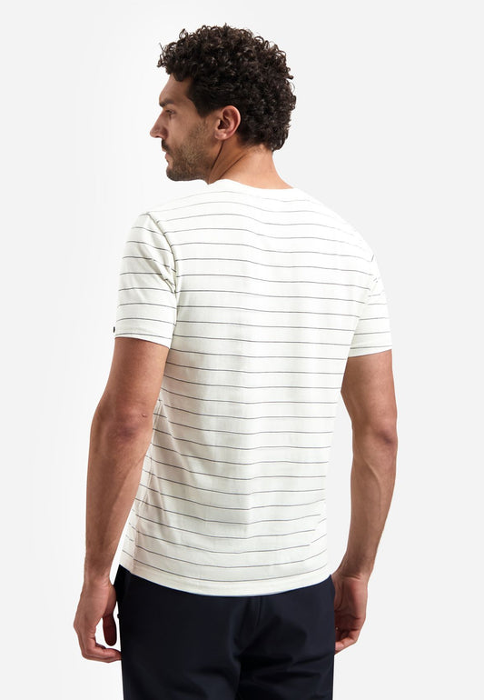 NO EXCESS T-Shirt Crewneck Pin Stripe Garment Dyed
