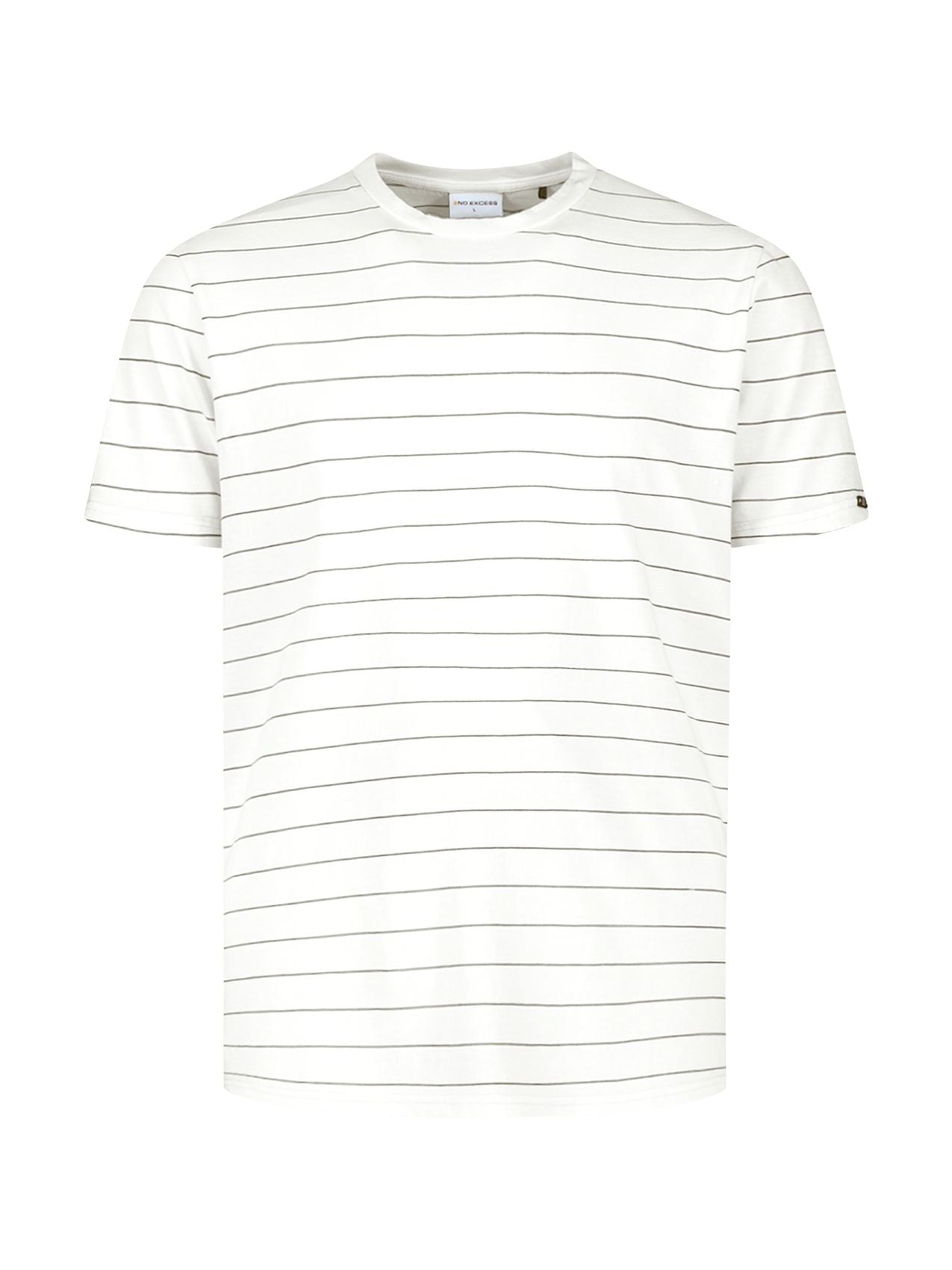 NO EXCESS T-Shirt Crewneck Pin Stripe Garment Dyed