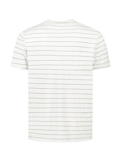 NO EXCESS T-Shirt Crewneck Pin Stripe Garment Dyed