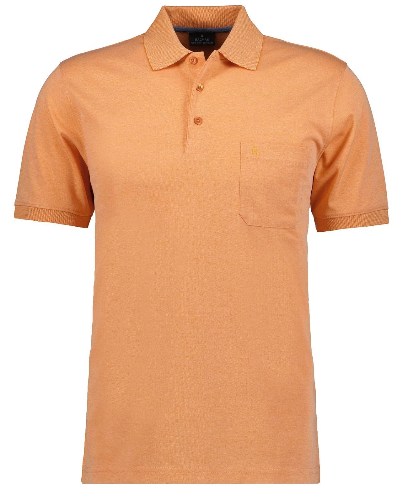 RAGMAN Softknit-Polo mit Brusttasche, kurzarm L