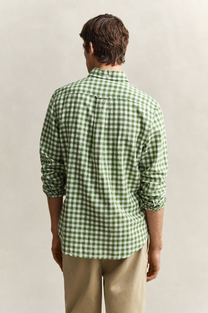 GANT Gingham Hemd aus Leinenmix