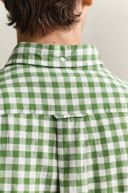 GANT Gingham Hemd aus Leinenmix
