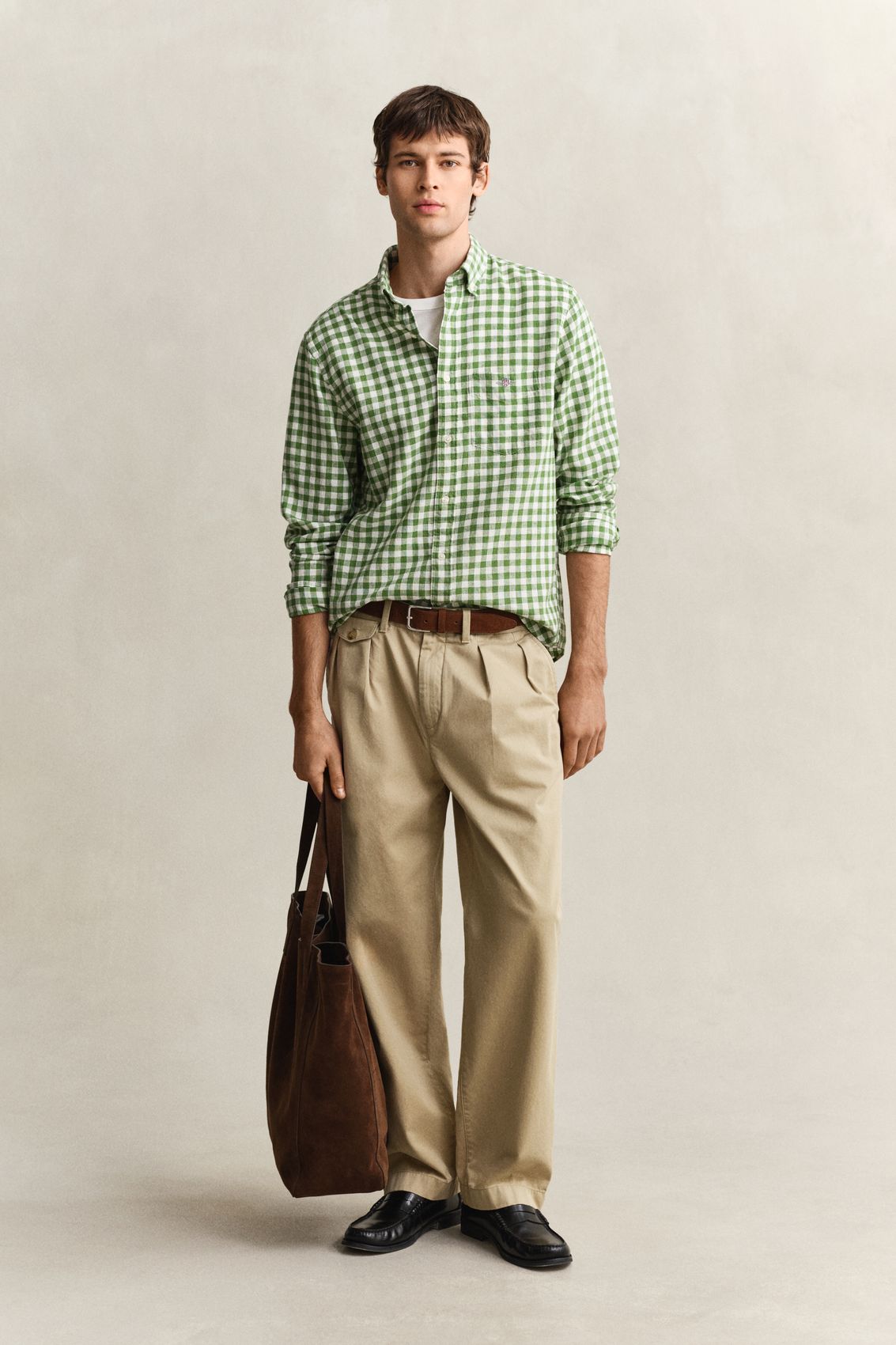 GANT Gingham Hemd aus Leinenmix