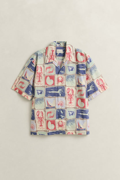 GANT Nautical Kurzarmhemd mit Print