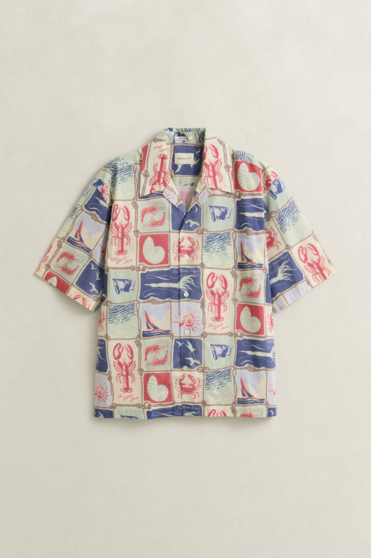 GANT Nautical Kurzarmhemd mit Print