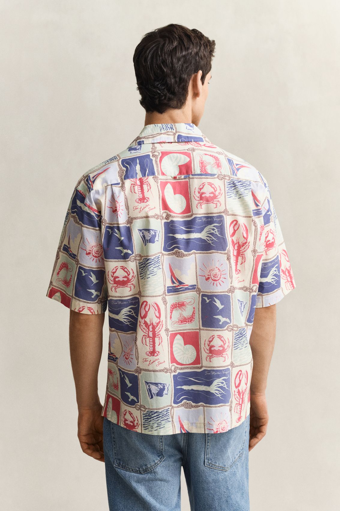 GANT Nautical Kurzarmhemd mit Print