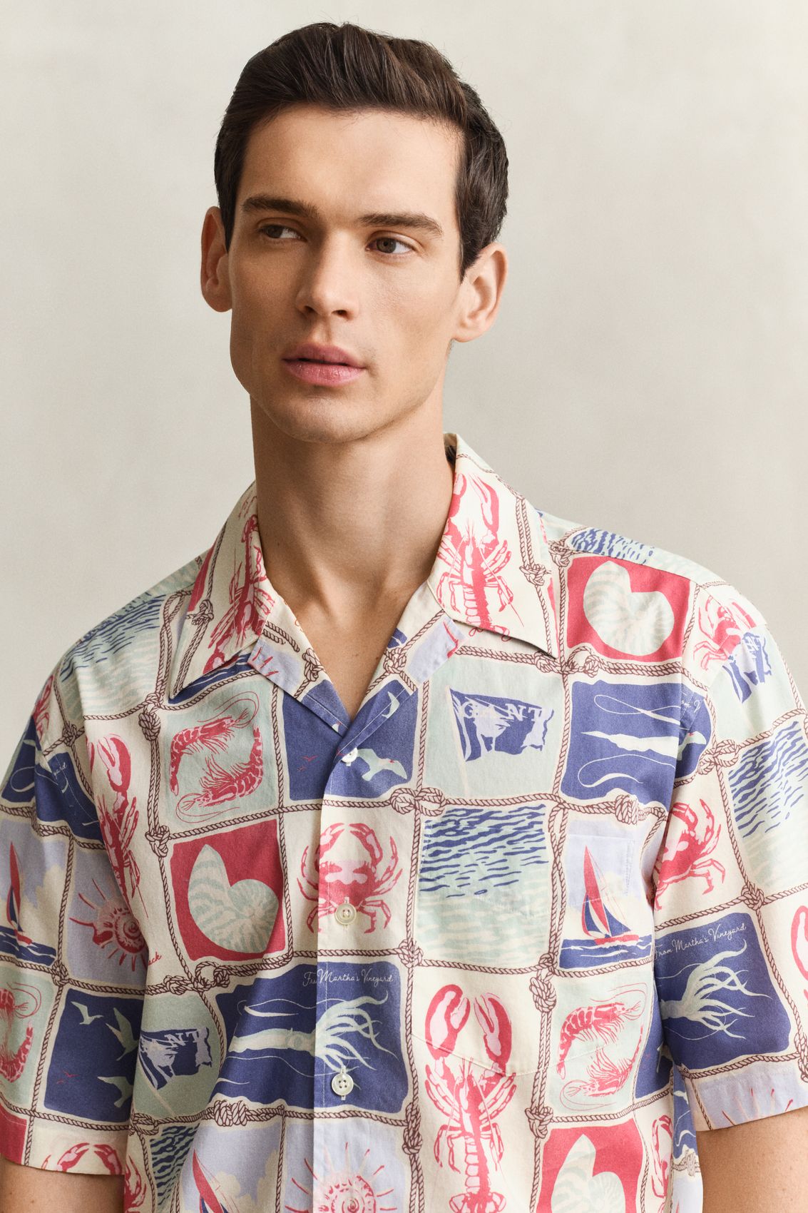 GANT Nautical Kurzarmhemd mit Print
