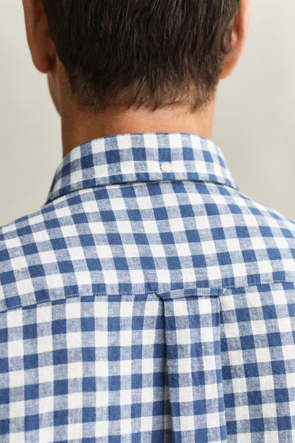 GANT Gingham Hemd aus Leinenmix