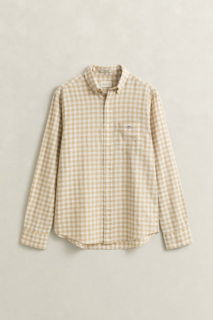 GANT Gingham Hemd aus Leinenmix XL
